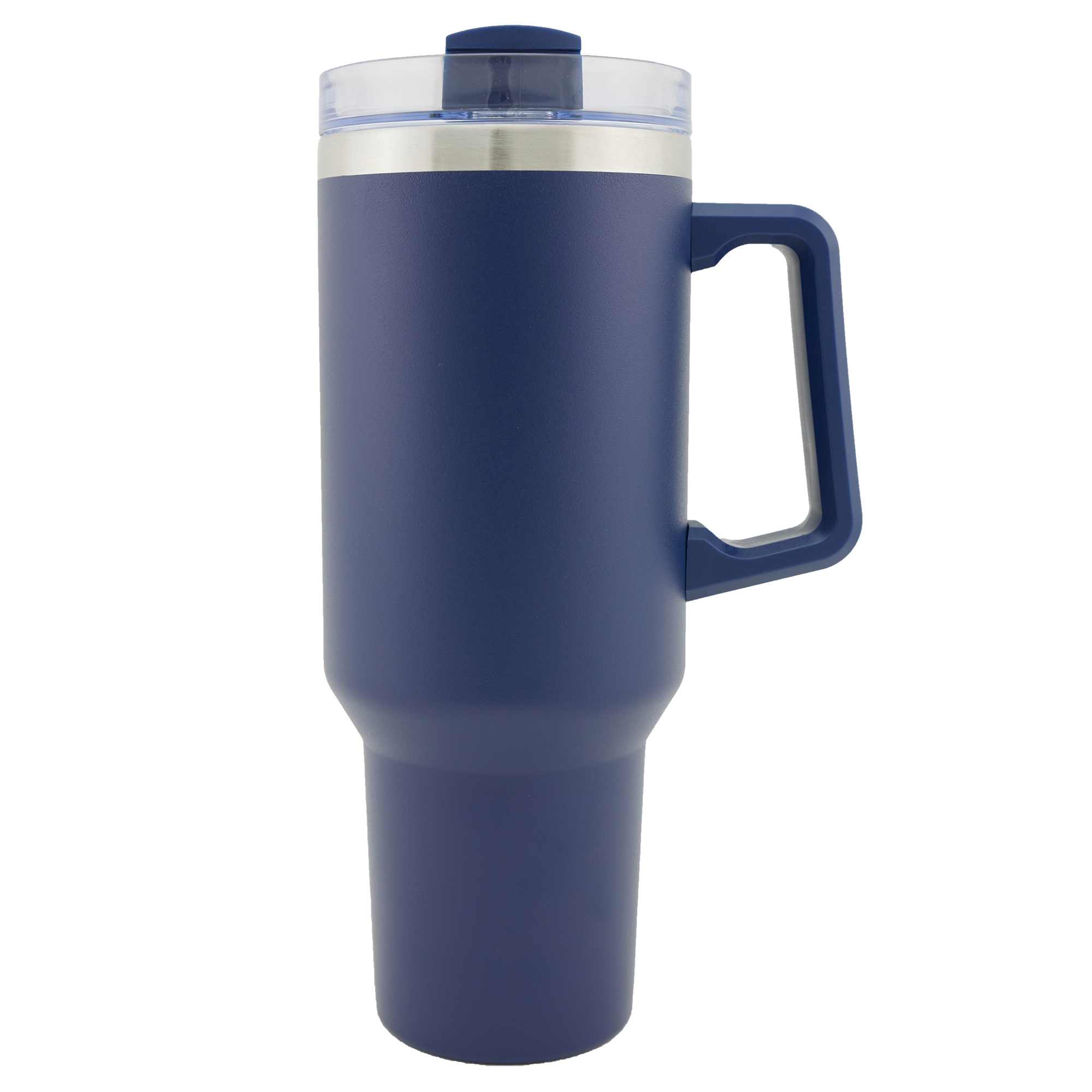 Oceanside 40oz Double Wall Stainless Steel Vacuum Insulated Tumbler with Handle and Straw Navy Blue
