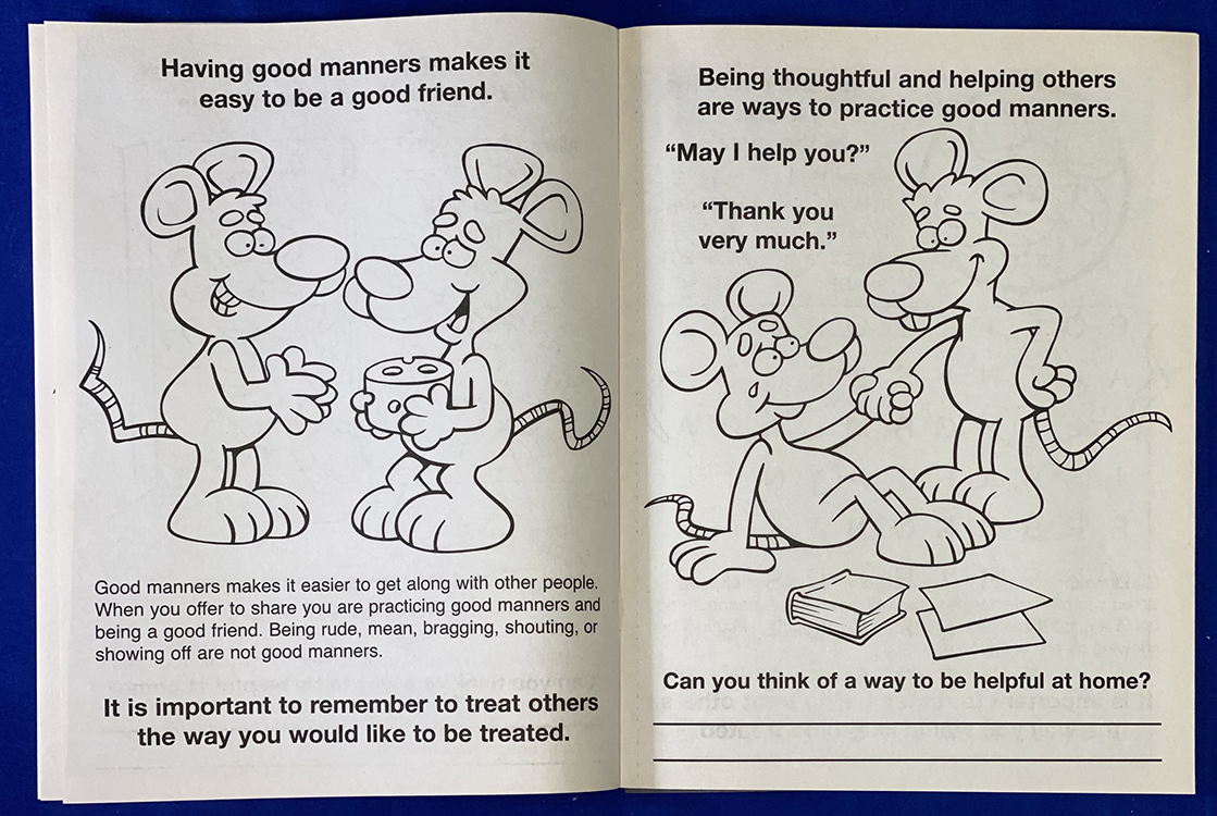 COLORING BOOK - Practice Good Manners Coloring & Activity Book 1