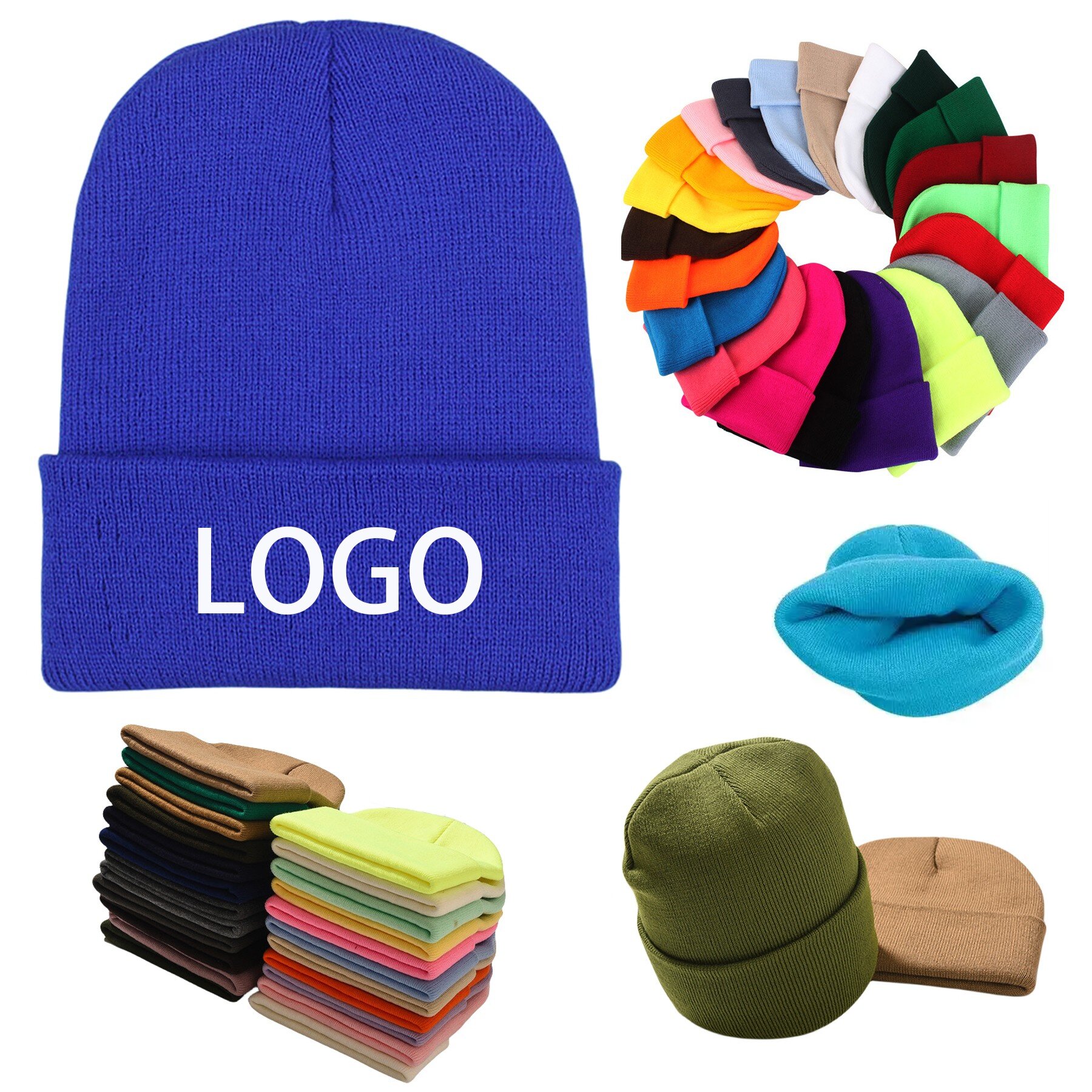 Knit Beanie Hat 4