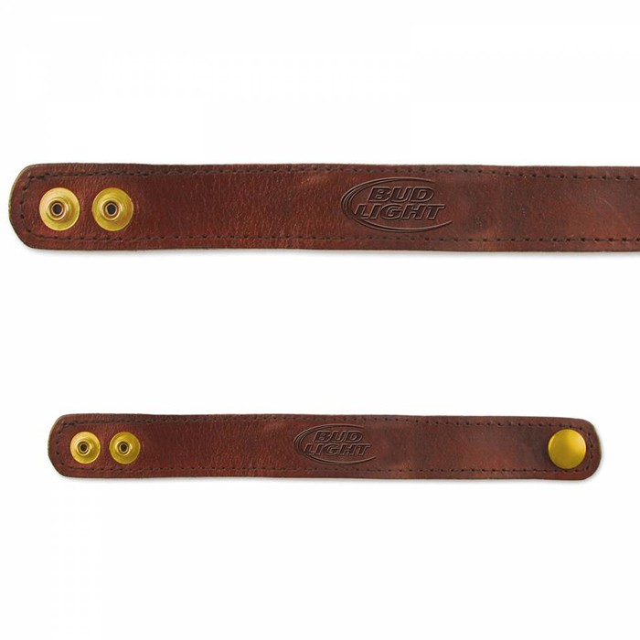 Synthetic Leather Bracelet with Embossed Logo (2 Snaps) 1