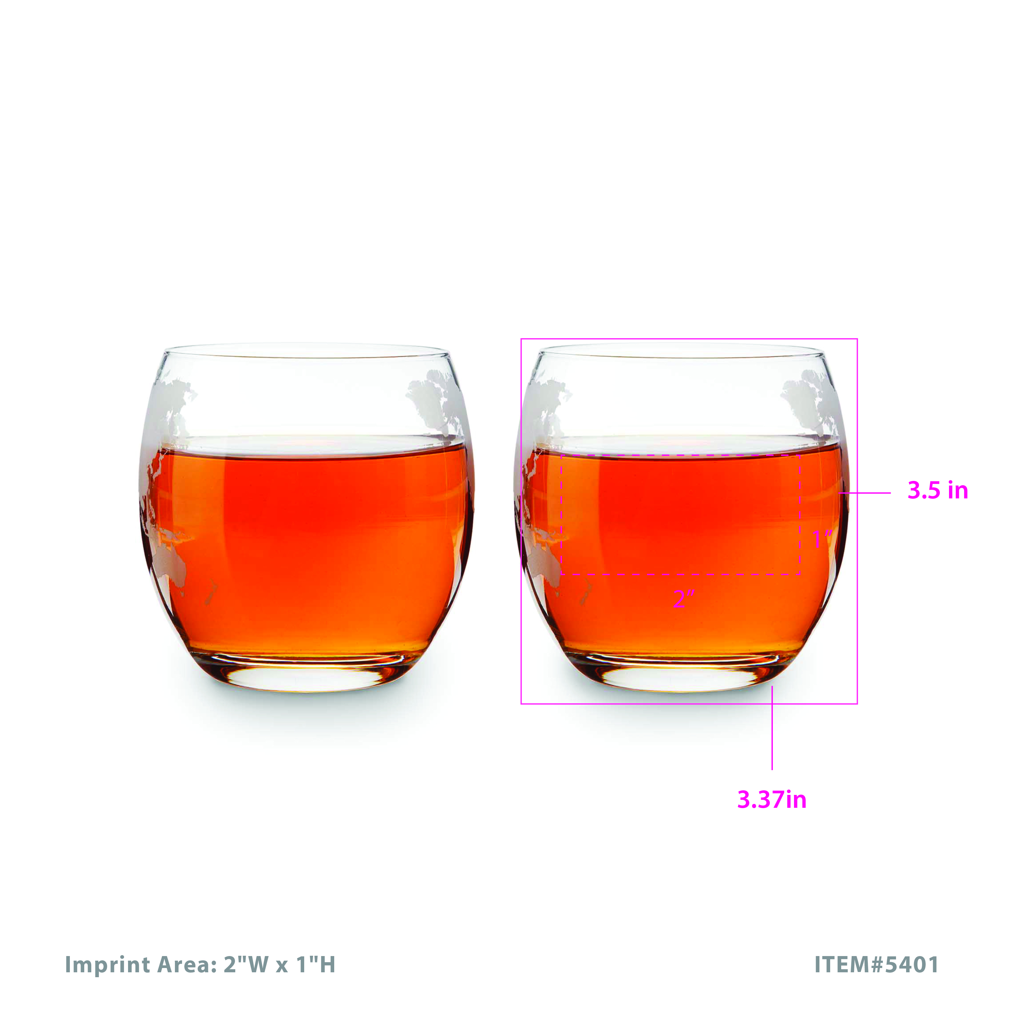 Viski® Globe Decanter & Whiskey Tumblers Set 5