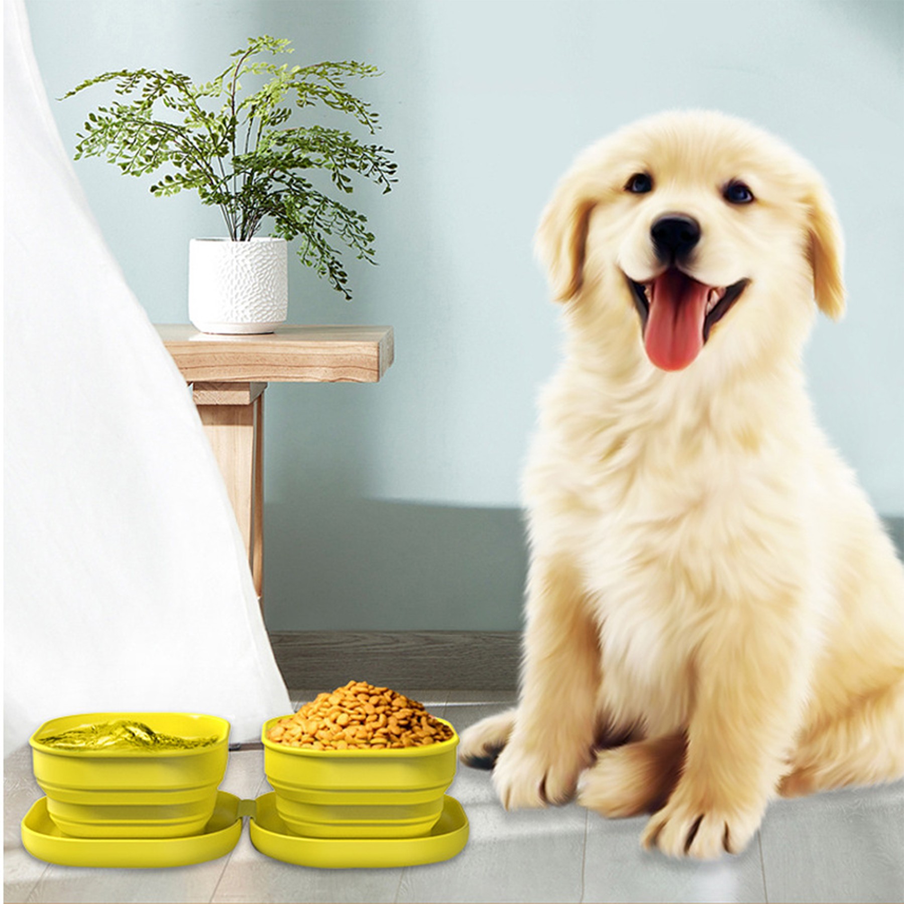 12 Oz Folding Silicone Pet Bowl With Bag 2