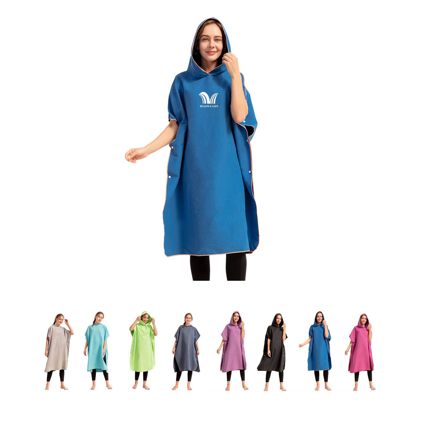 Surf Poncho Changing Beach Towel Robe with Hood 1
