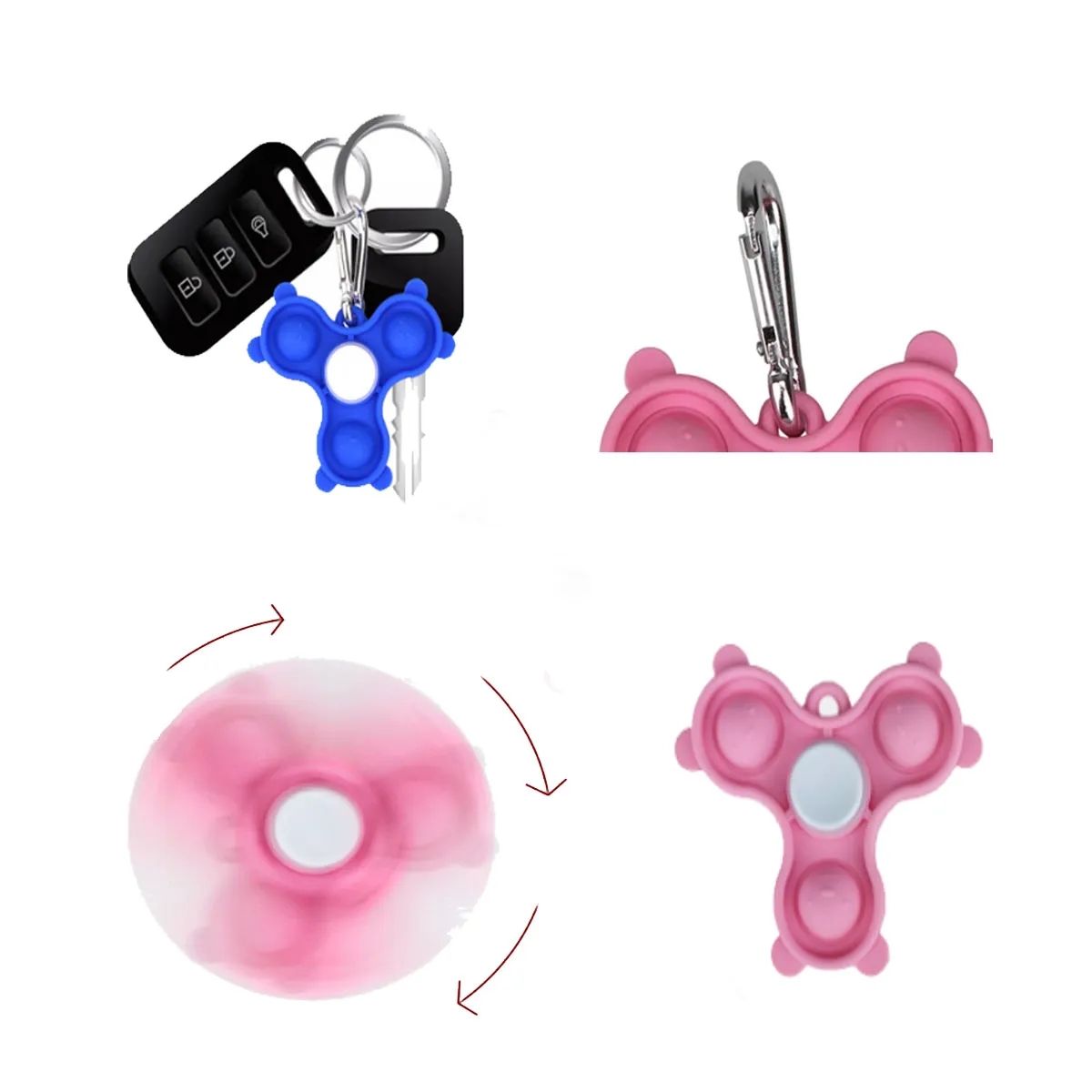 Silicone Durable Relieve Stress Spinning Fidget Spinner Toys 3