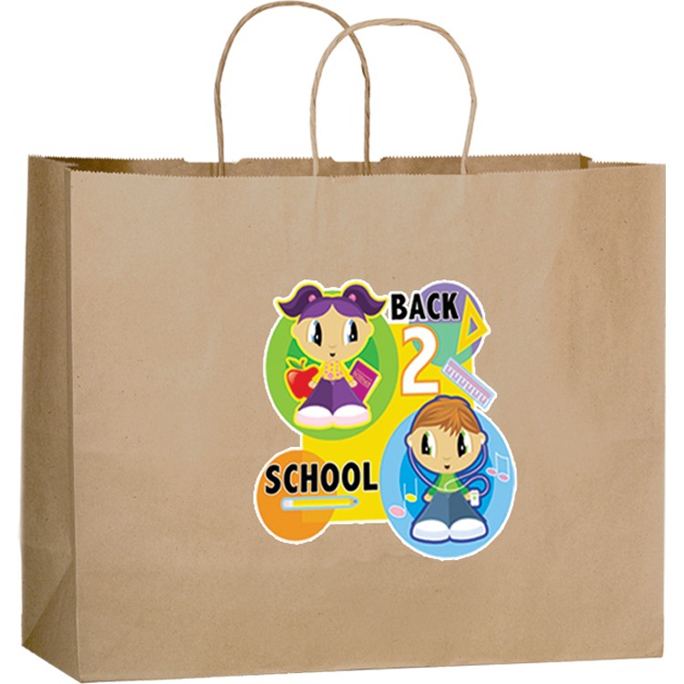 Natural Kraft Paper Shopper with Twisted Paper Handles 1