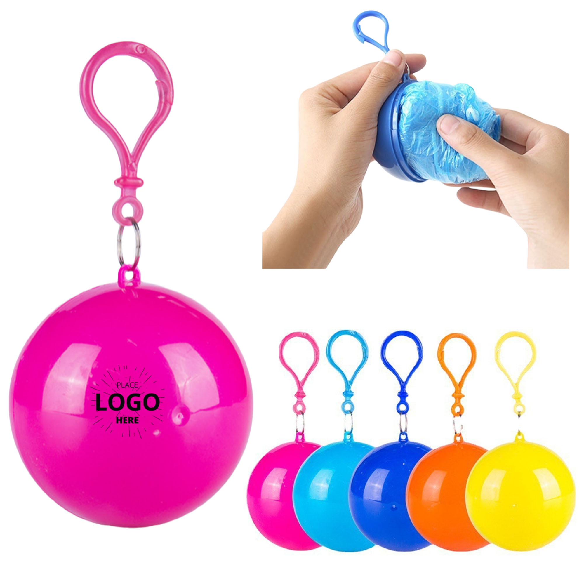 Portable Disposable Rain Poncho Ball 1