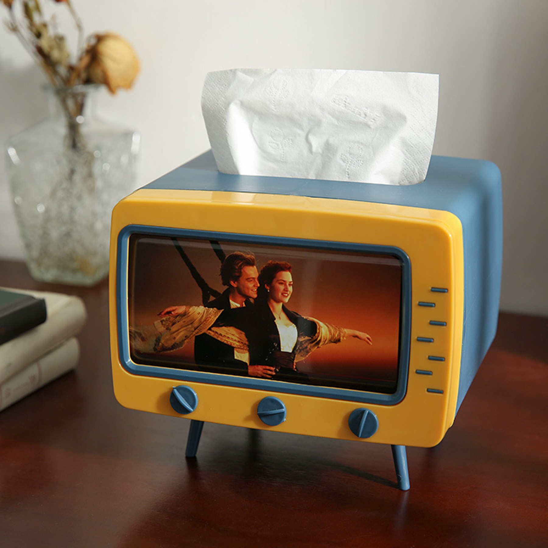 Creative Cartoon TV-Style 2-In-1 Phone Holder And Tissue Box 4