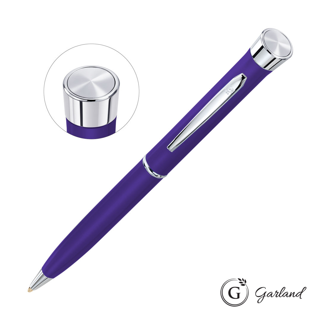 Garland® Color Matte Custom Emblem Twist Pen - Chrome 7