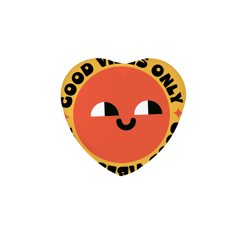 2.4" x 2" Heart-shaped Custom Button 4