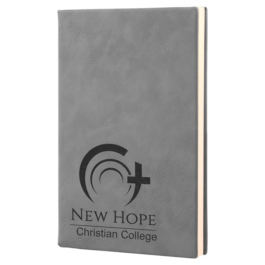 5.25" X 8.25" Laserable Leatherette Journal With Lined Notepad 5