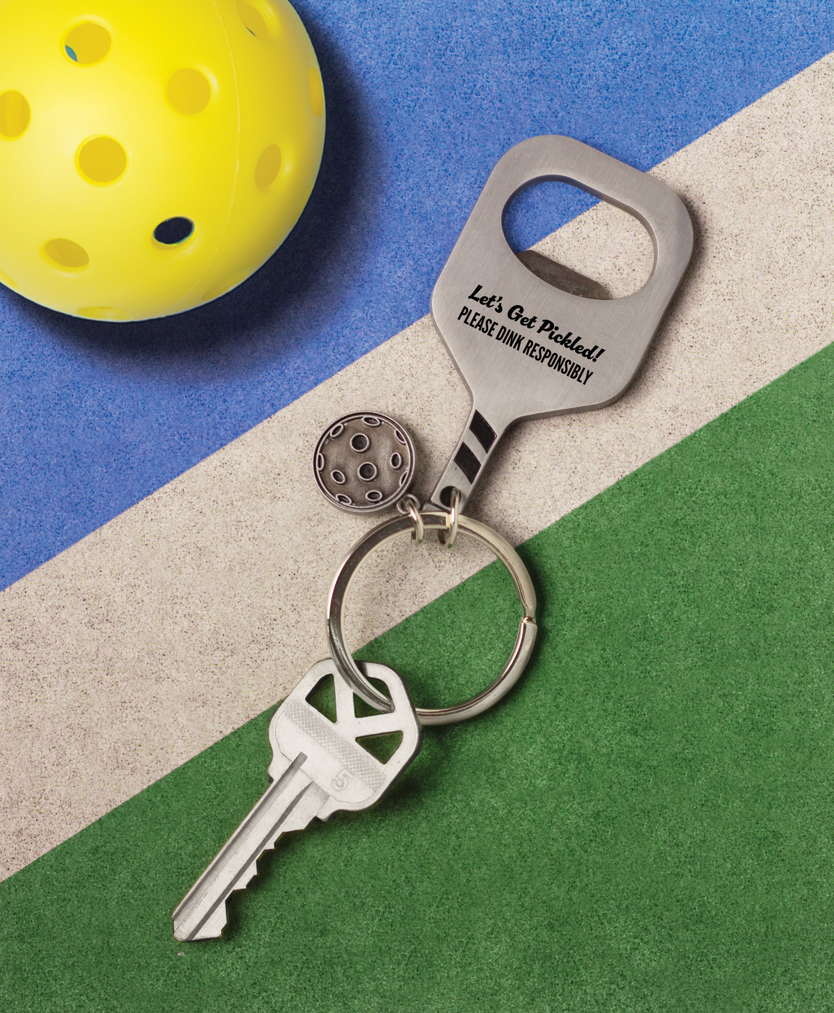 Pickleball Bottle Opener Keytag 2