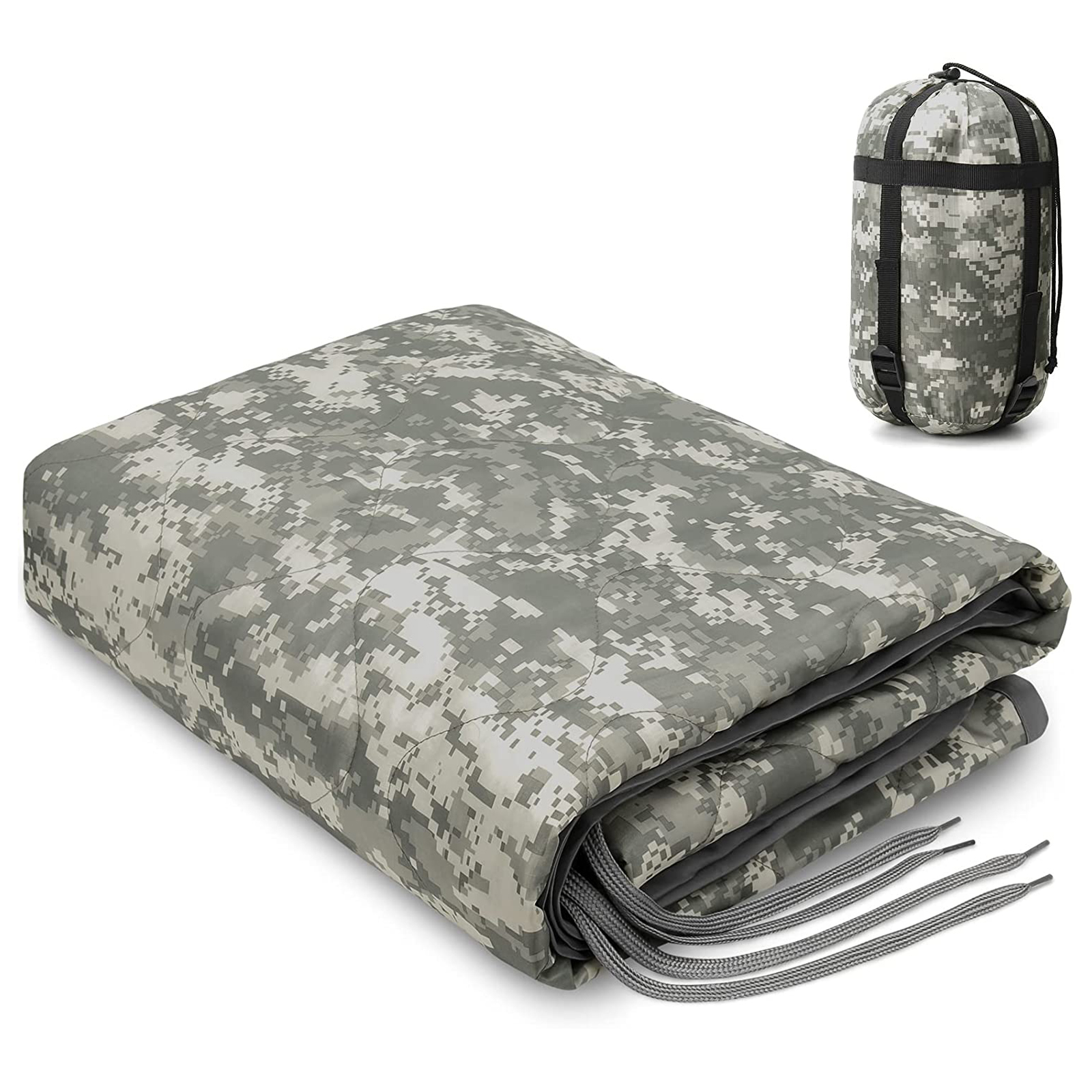 Water-Resistant Poncho Liner Thermal Insulated Camping Blanket