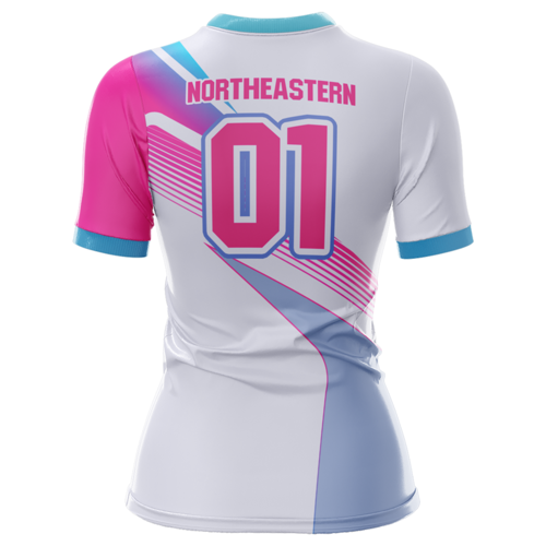 Women's Premium Full Sublimation Volleyball Cap Sleeve Jersey - Birdseye Mesh 1