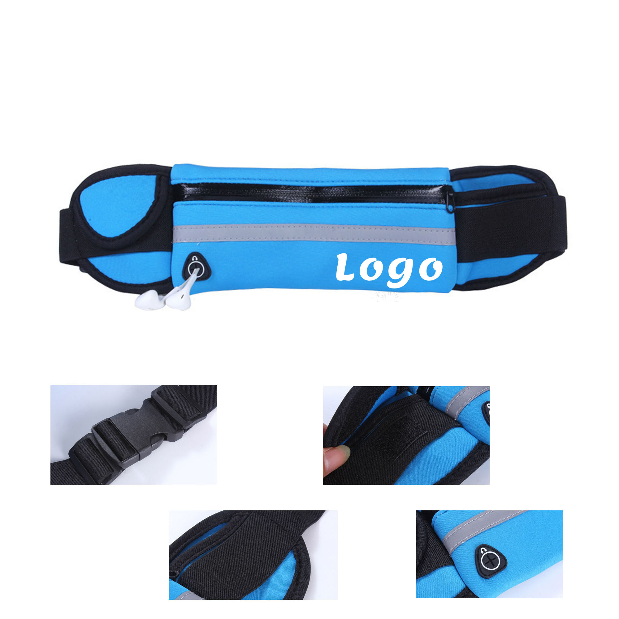 Waterproof Running Fanny Pack with Headphone Port 1