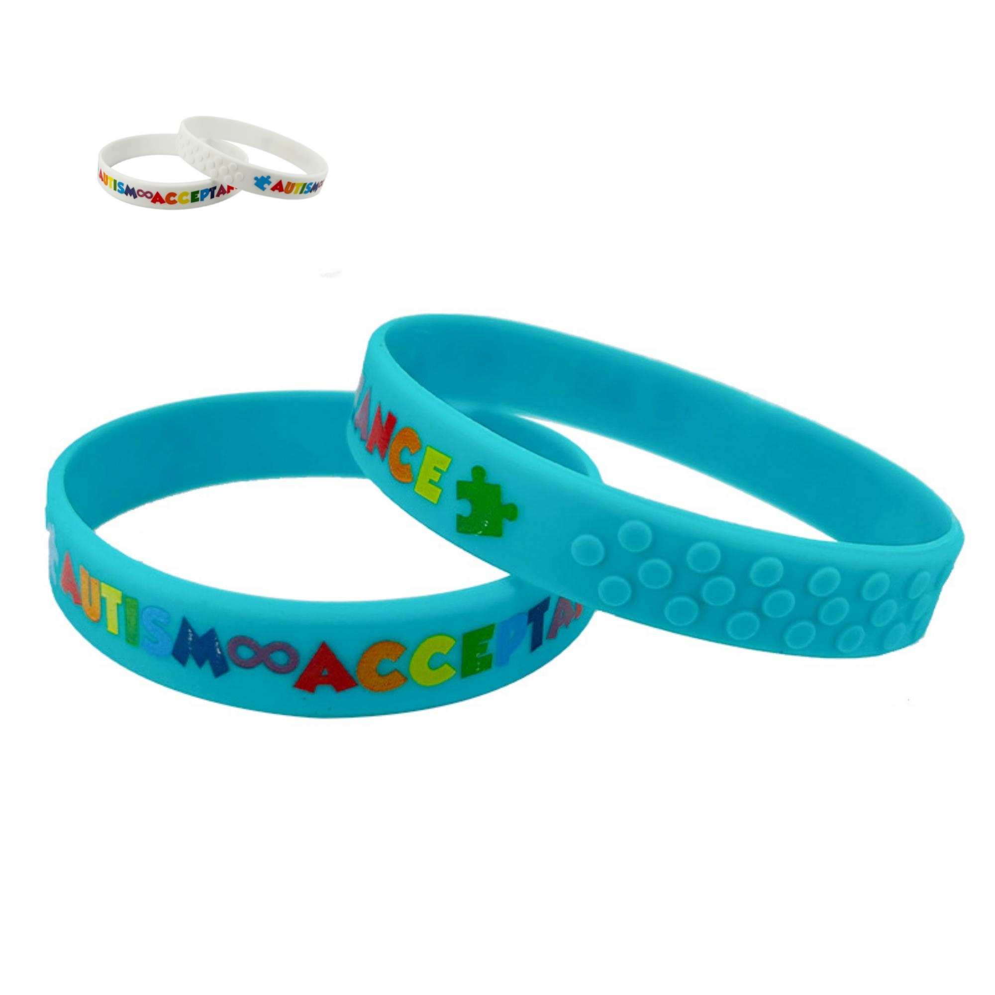Debossed Concave Shape Silicone Colored Wristband 2