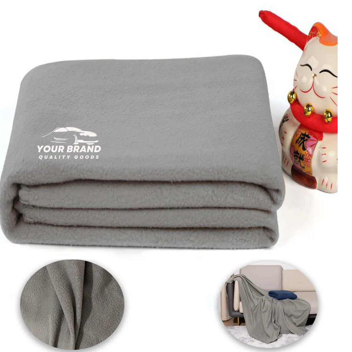 Lightweight Assorted Color Polar Fleece Ultra Soft Blanket 2