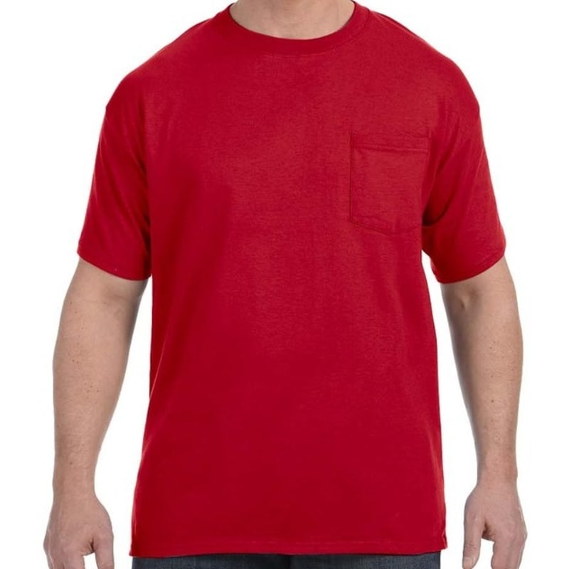 Hanes 6.1 Oz. Tagless® ComfortSoft® Pocket T-Shirt 23