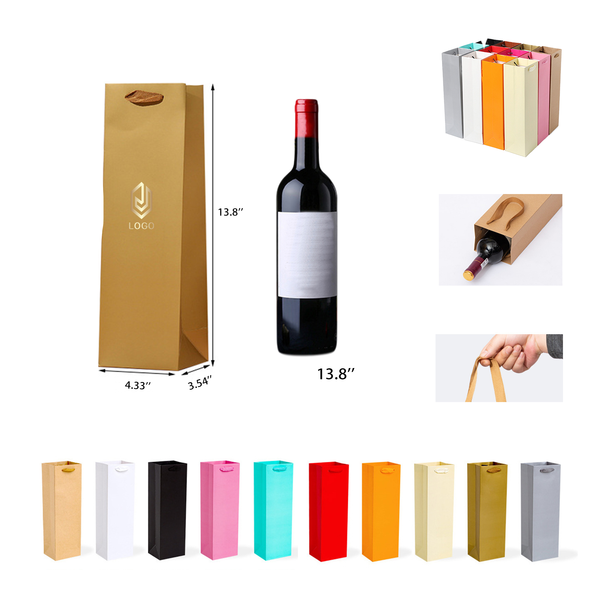 Colorful Wine Gift Bags 2