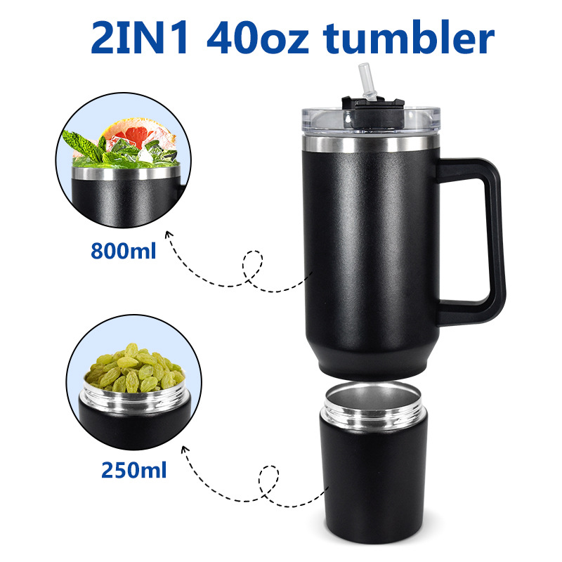 40oz Powder Coated Split Tumbler 4