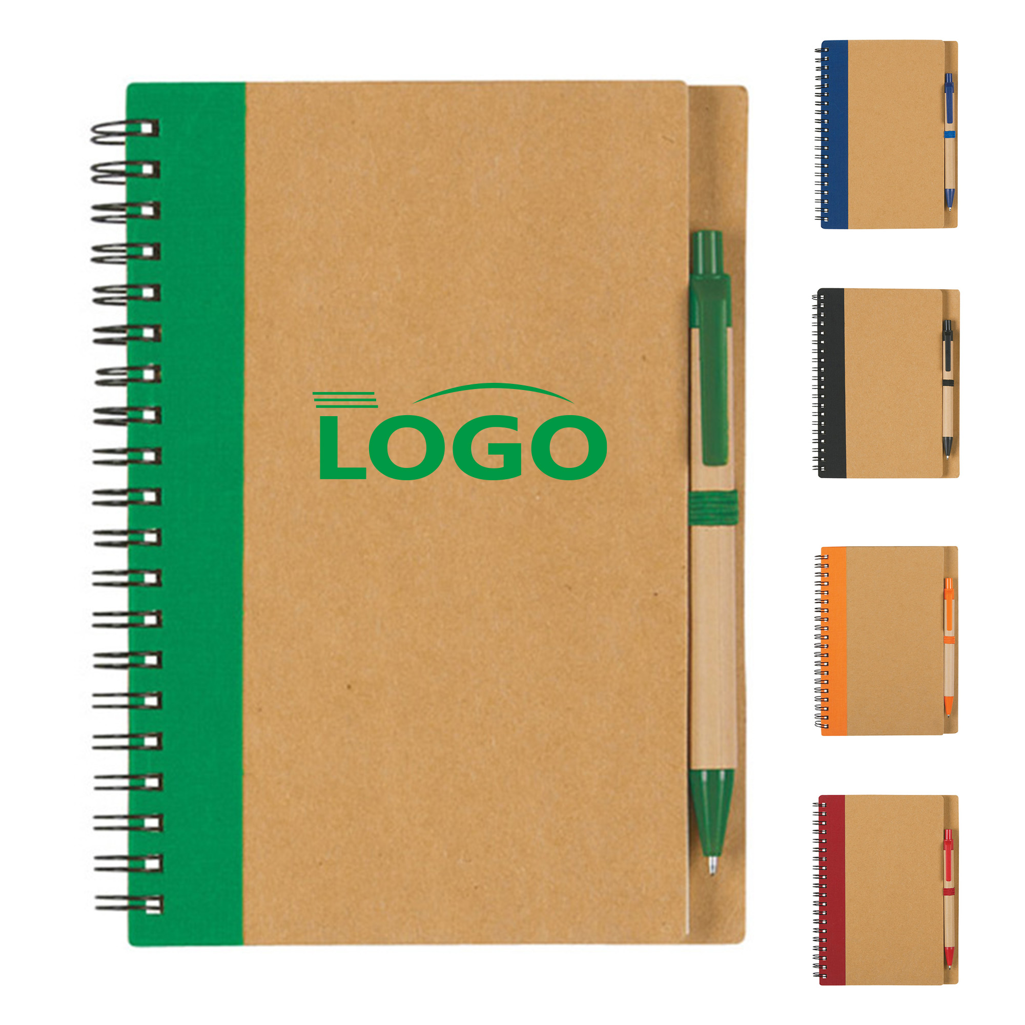 Sustainable 7x5 Inch Notebook with Attached Pen 1