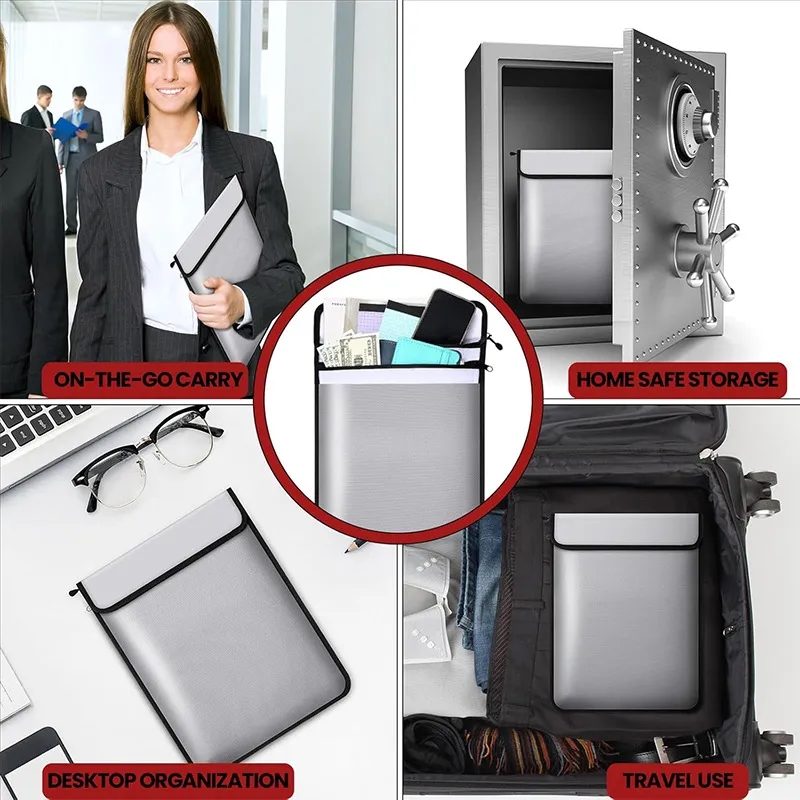 Fireproof and Waterproof Document Bag with Zipper 6
