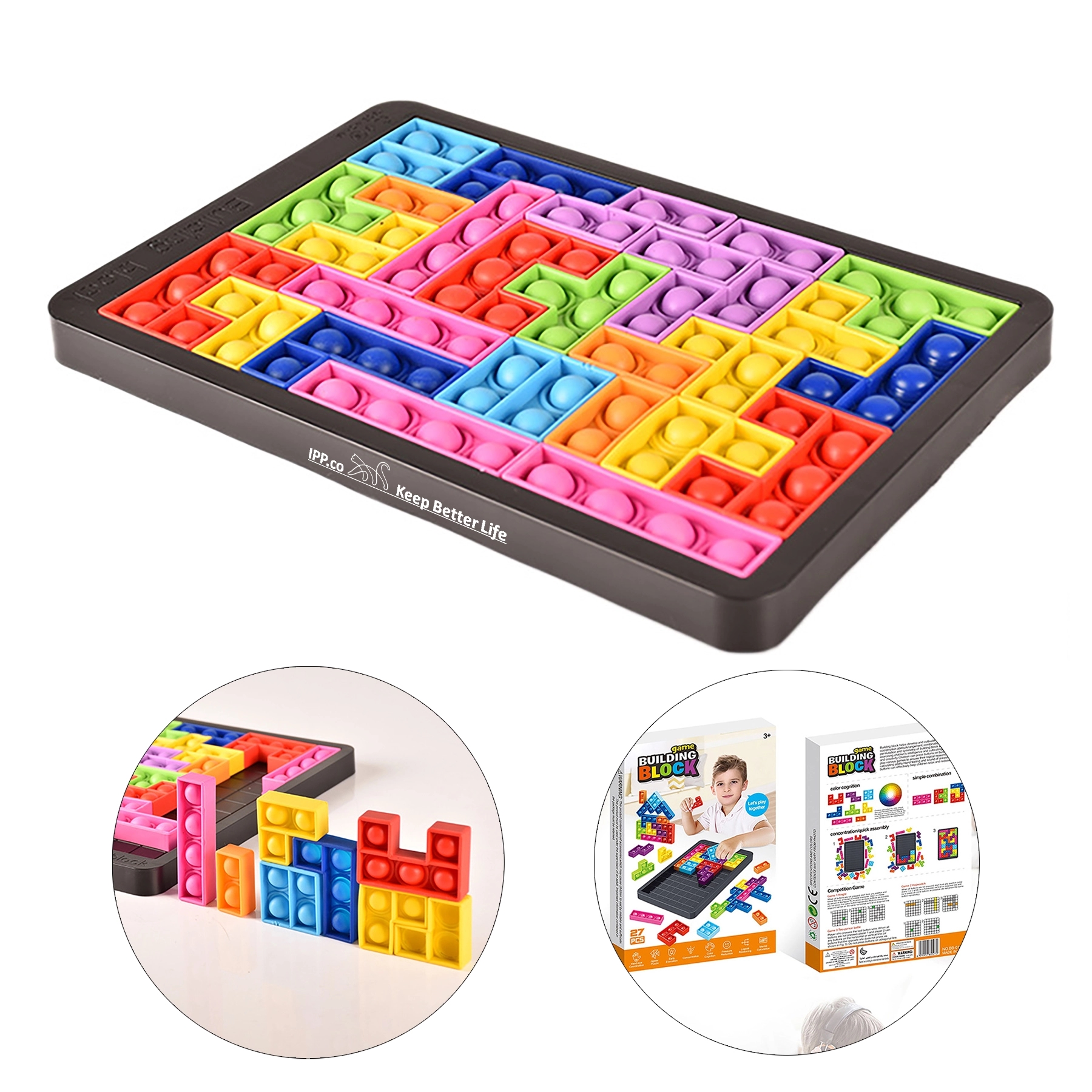 Fidget Toy Tetris Push Pop Bubble Sensory Board 2