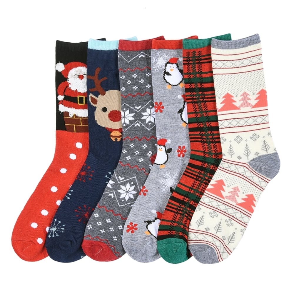 Women's Fashion Christmas Crew Socks - 6 Designs 2