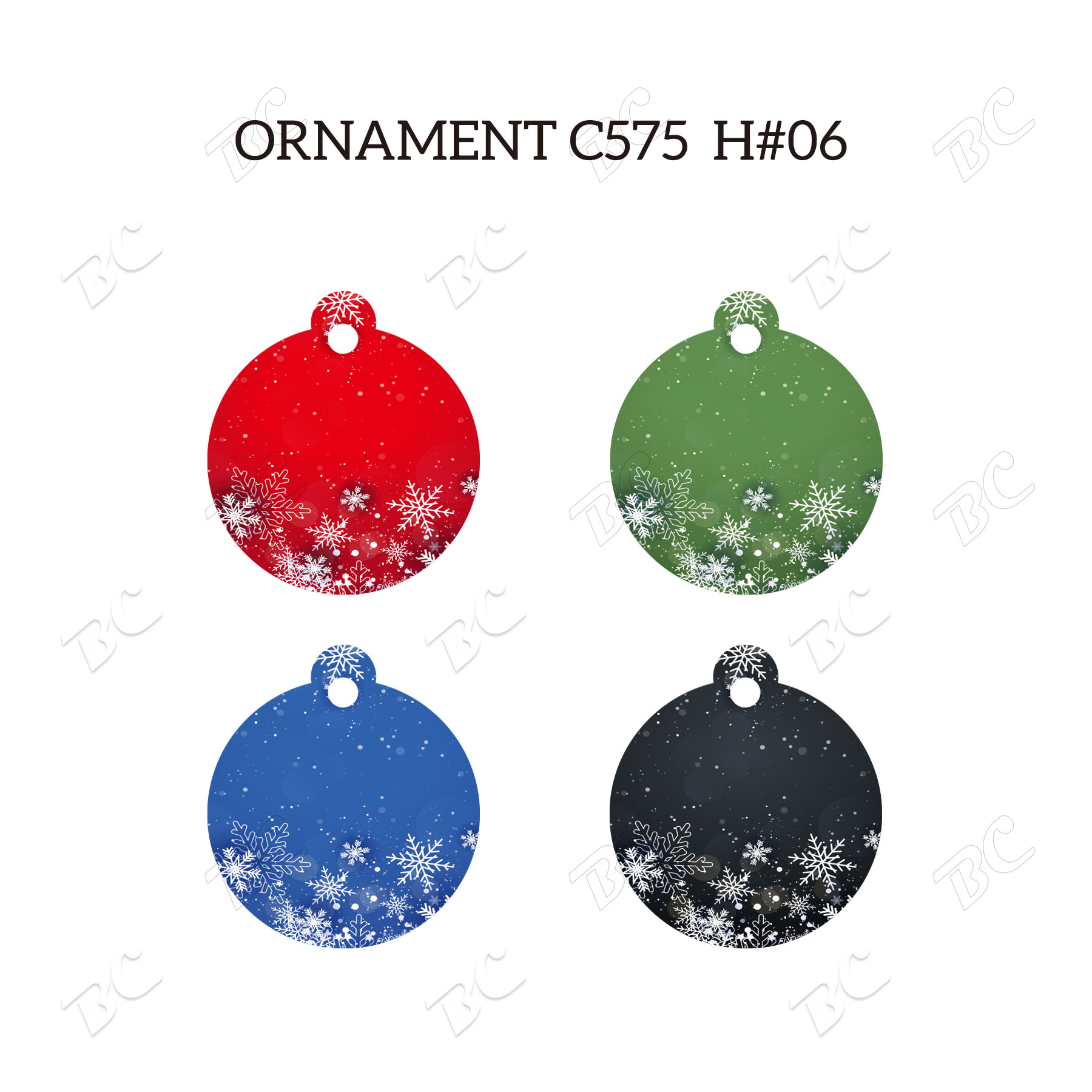 Free Shipping Full Color Christmas Ornament - Round 24