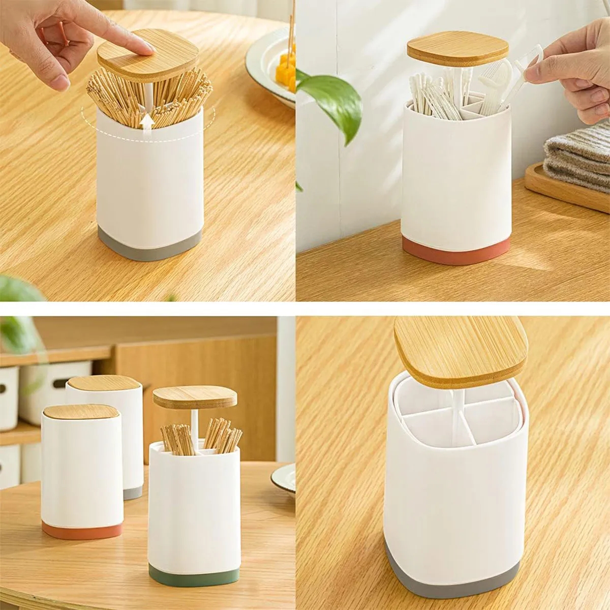 Automatic Pop up Toothpick Holder Dispenser Box Click Open 3