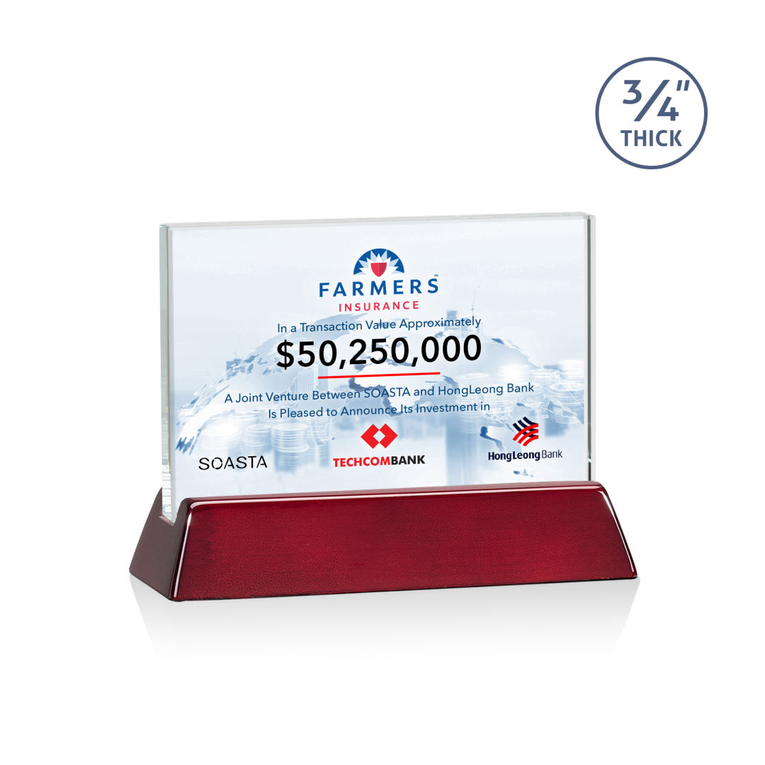 Walkerton VividPrint™ Award - Starfire/Rosewood (Horiz)