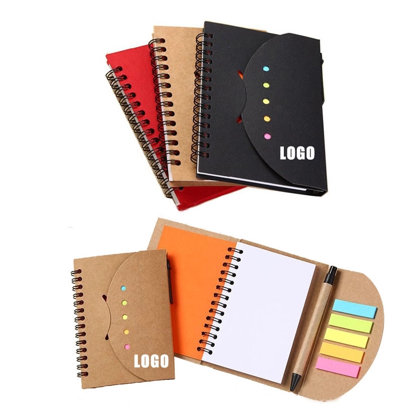 A6 Kraft Paper Pocket Business Notebook Spiral Lined Notepad 2