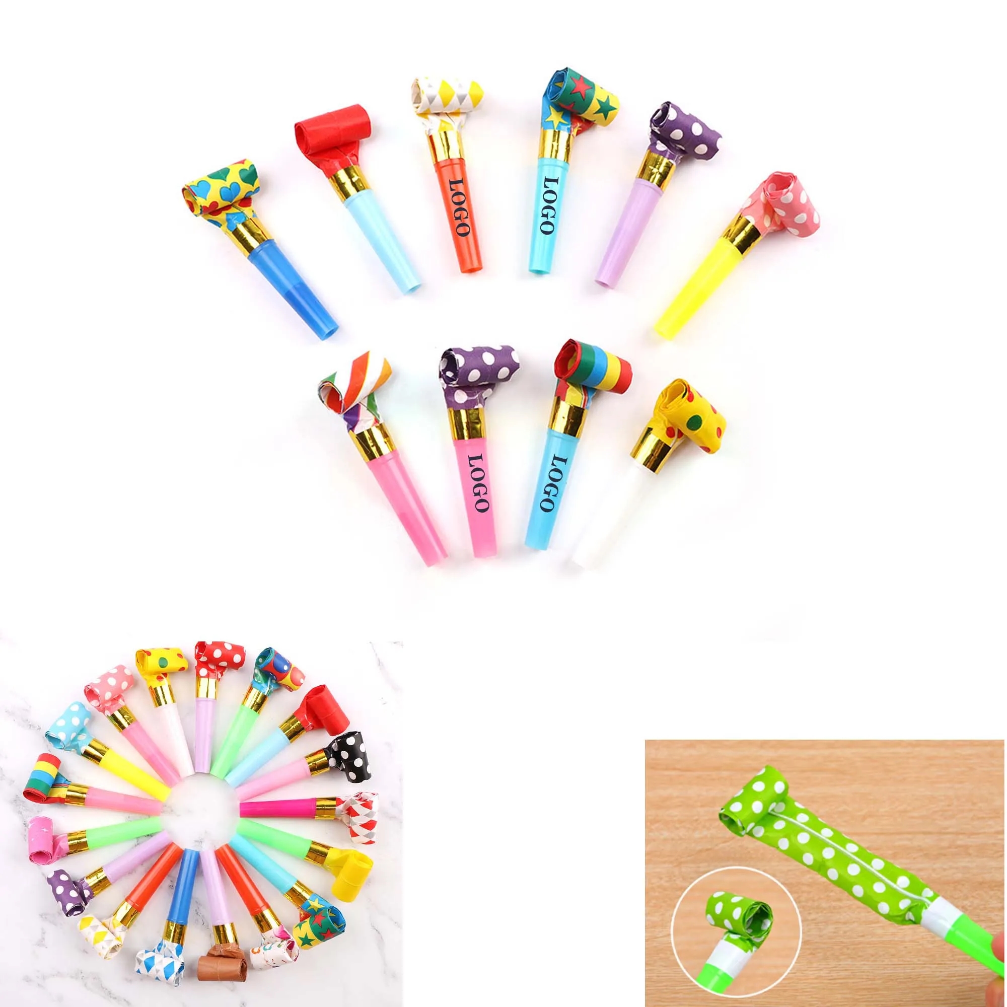 Colourful Funny Party Blowers Whistles 2