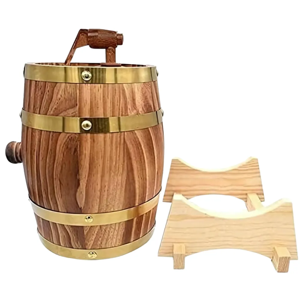 1.5L Oak Barrel Dispenser 1
