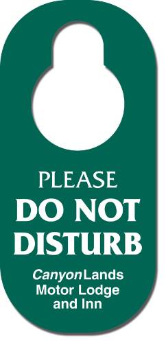 Oval 10 Mil Plastic Door Hanger (Spot Color) 2