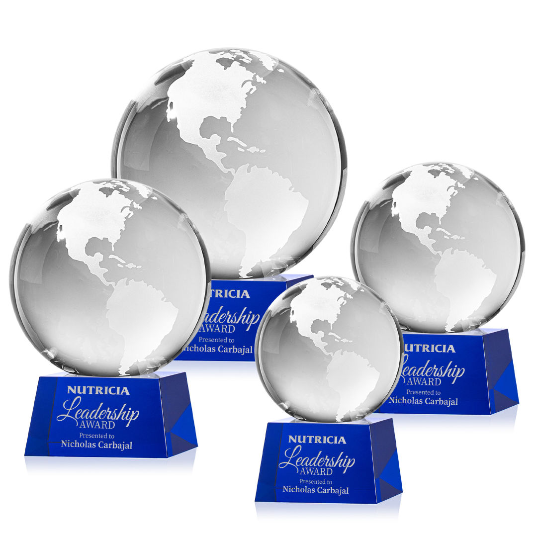 Globe Award on Robson Base - Blue 10