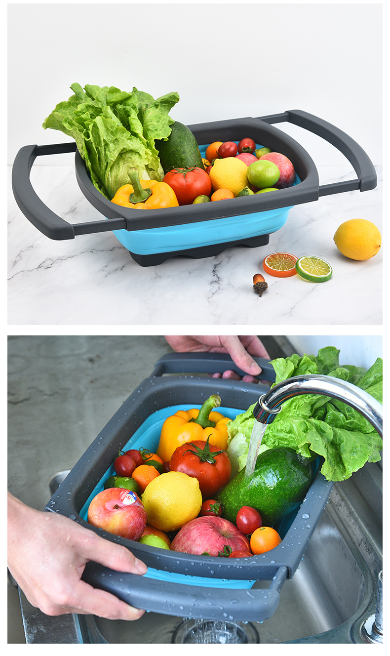 The Sink Vegetable/Fruit Strainer Basket with Extendable Handles 8
