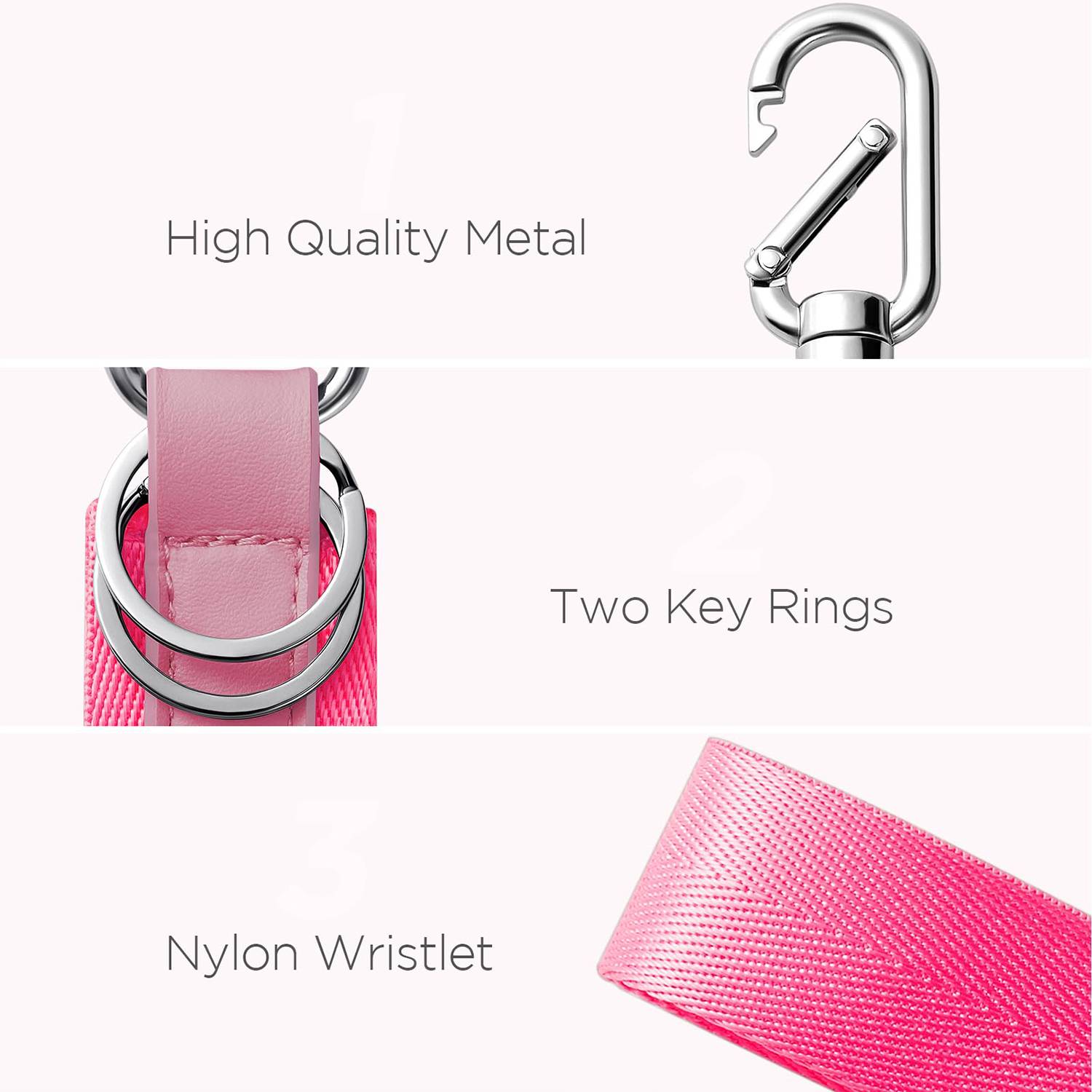 Short Polyester Wrist Strap Key Chain 4