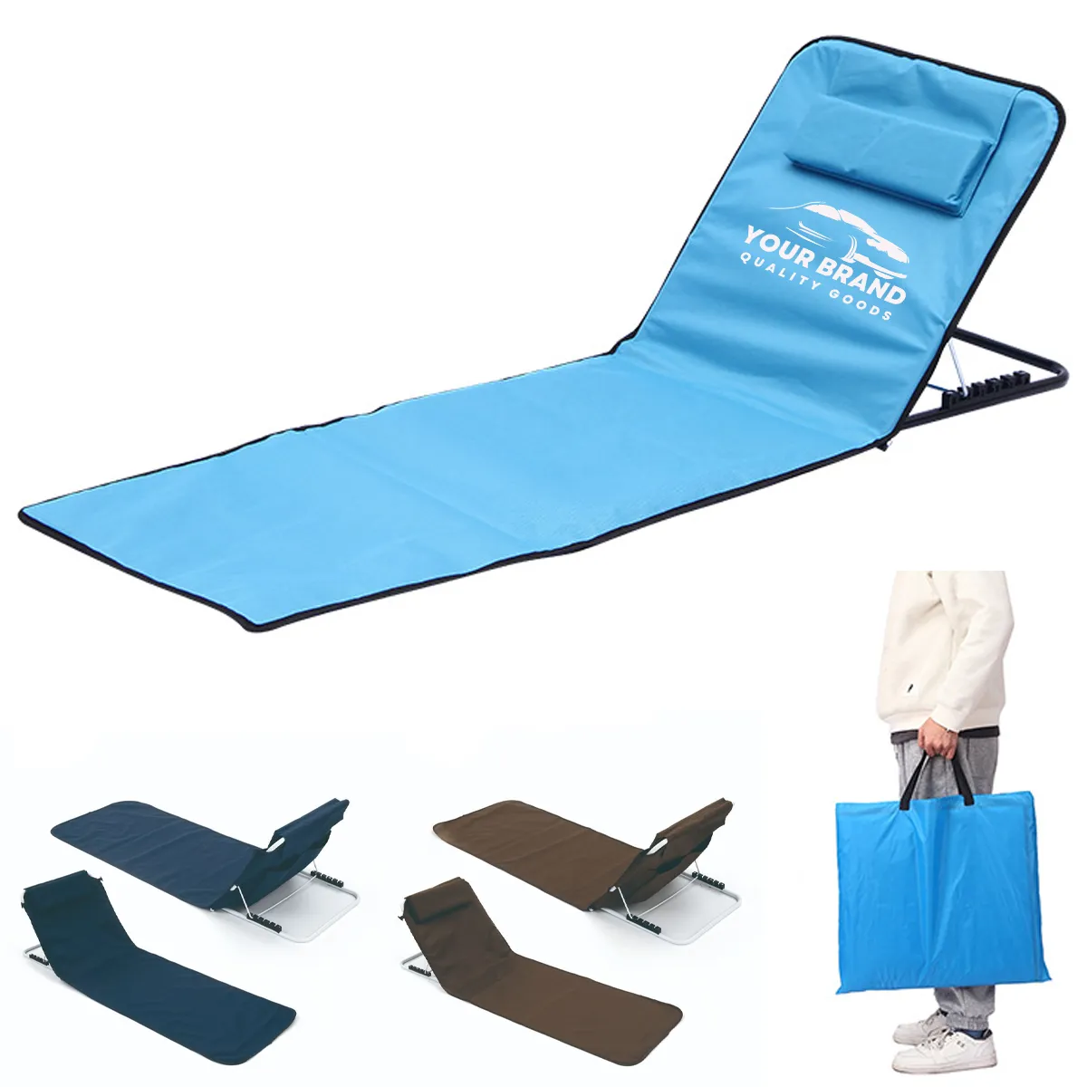 Portable Sandy Beach Backrest Foldable Hiking Back Support 2