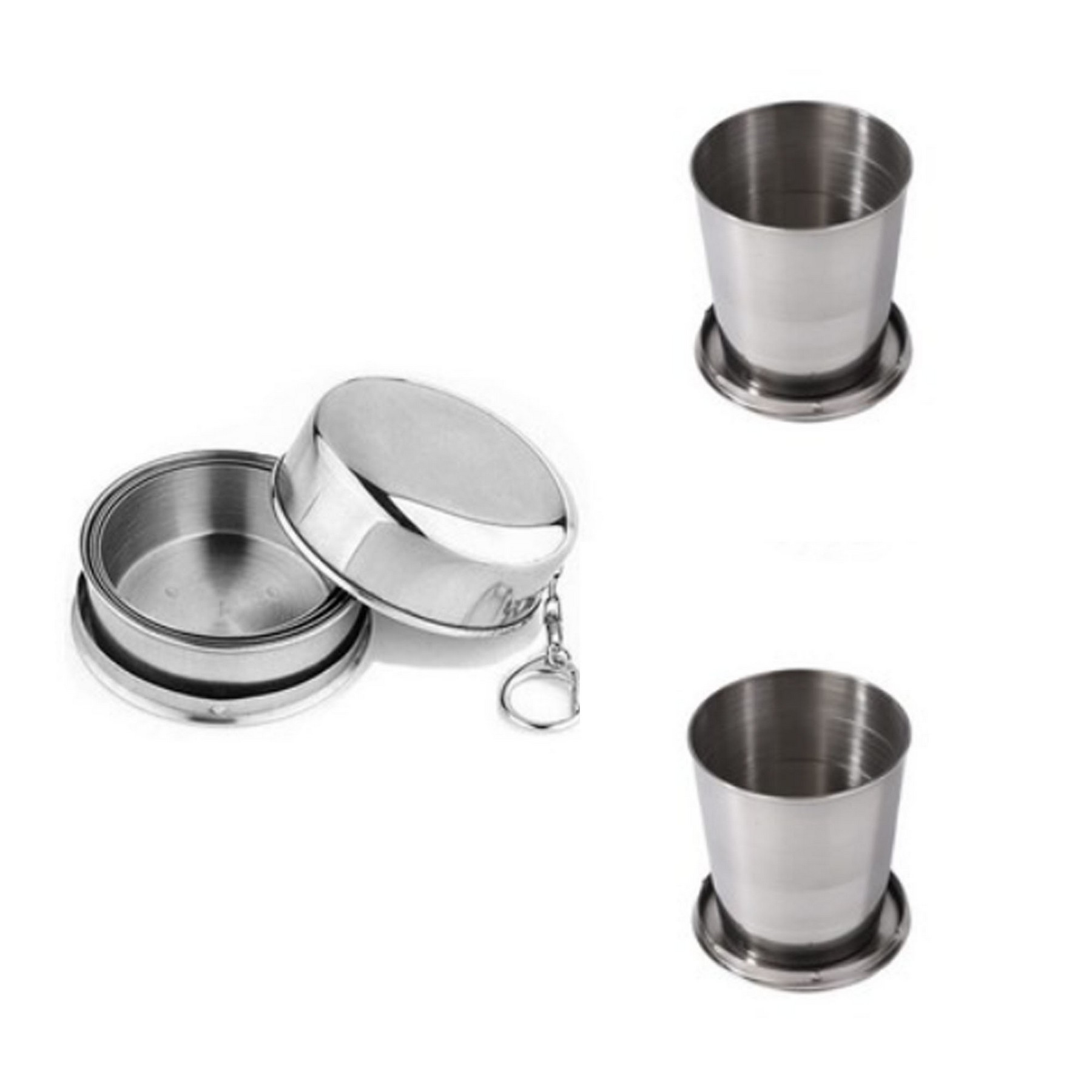 Stainless Steel Collapsible Cup Portable Metal Cups 3