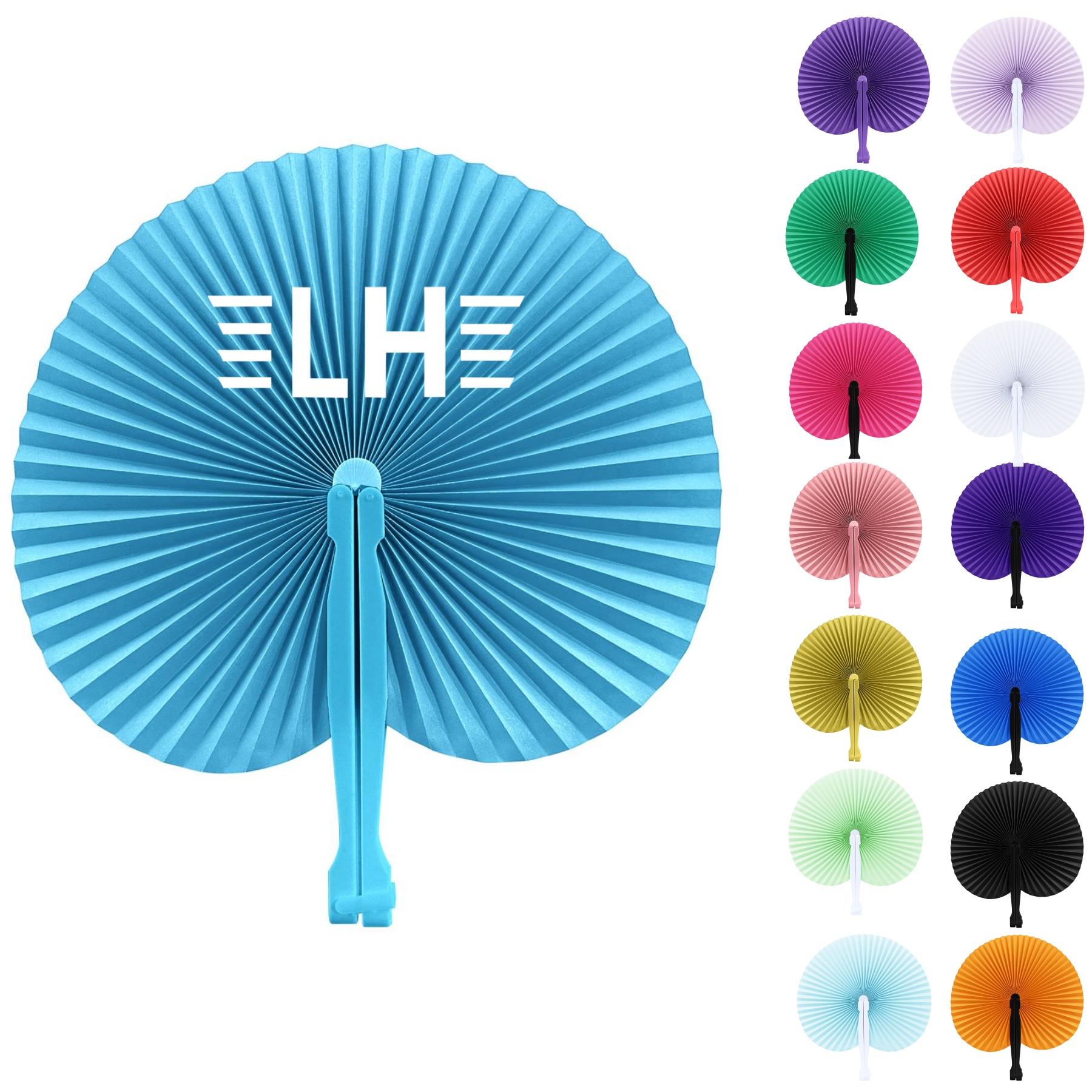 Full Color Round Folding Hand Paper Fan 6