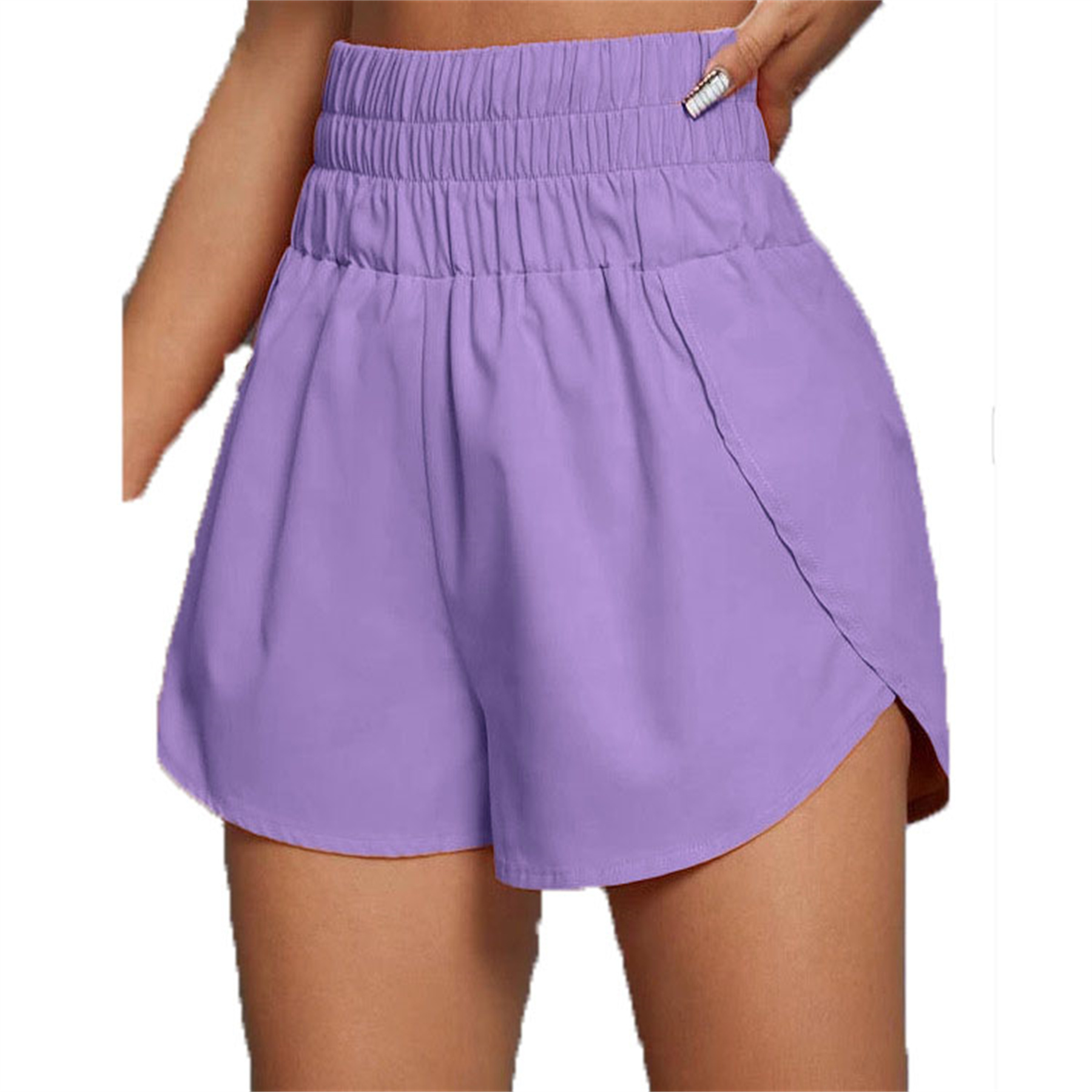 High Waisted Dolphin Running Shorts 9