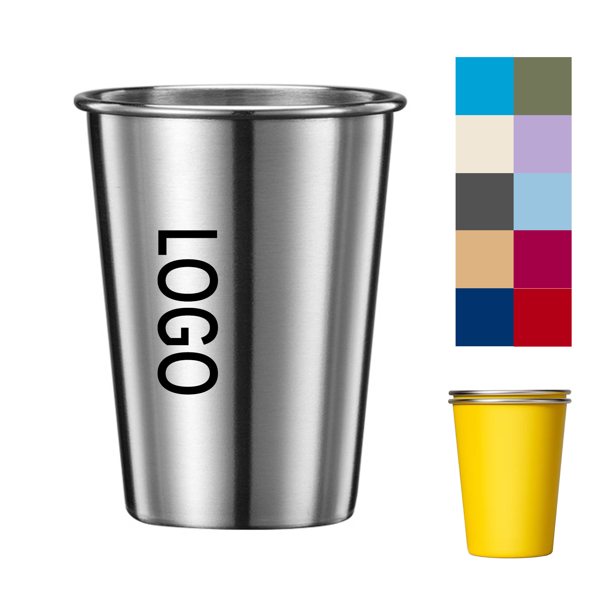 12oz Stainless Steel Cup Camping Bar Restaurant 3