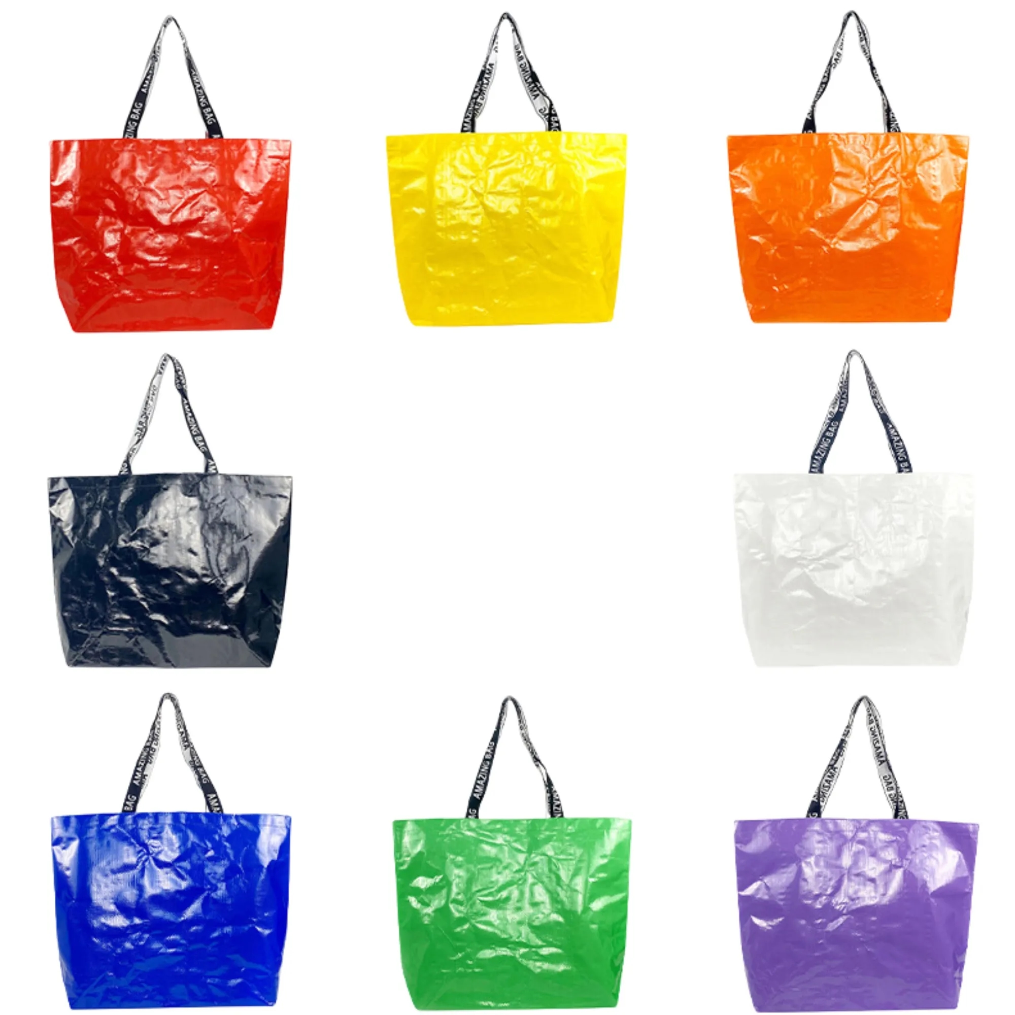 Reusable Handheld PP Woven Bags Handbags Shopping Tote 3