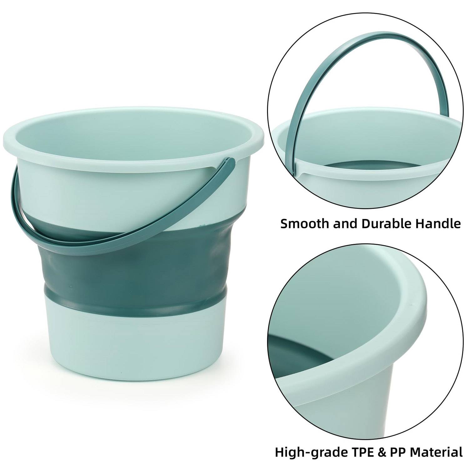Foldable Bucket w/ Handle 6