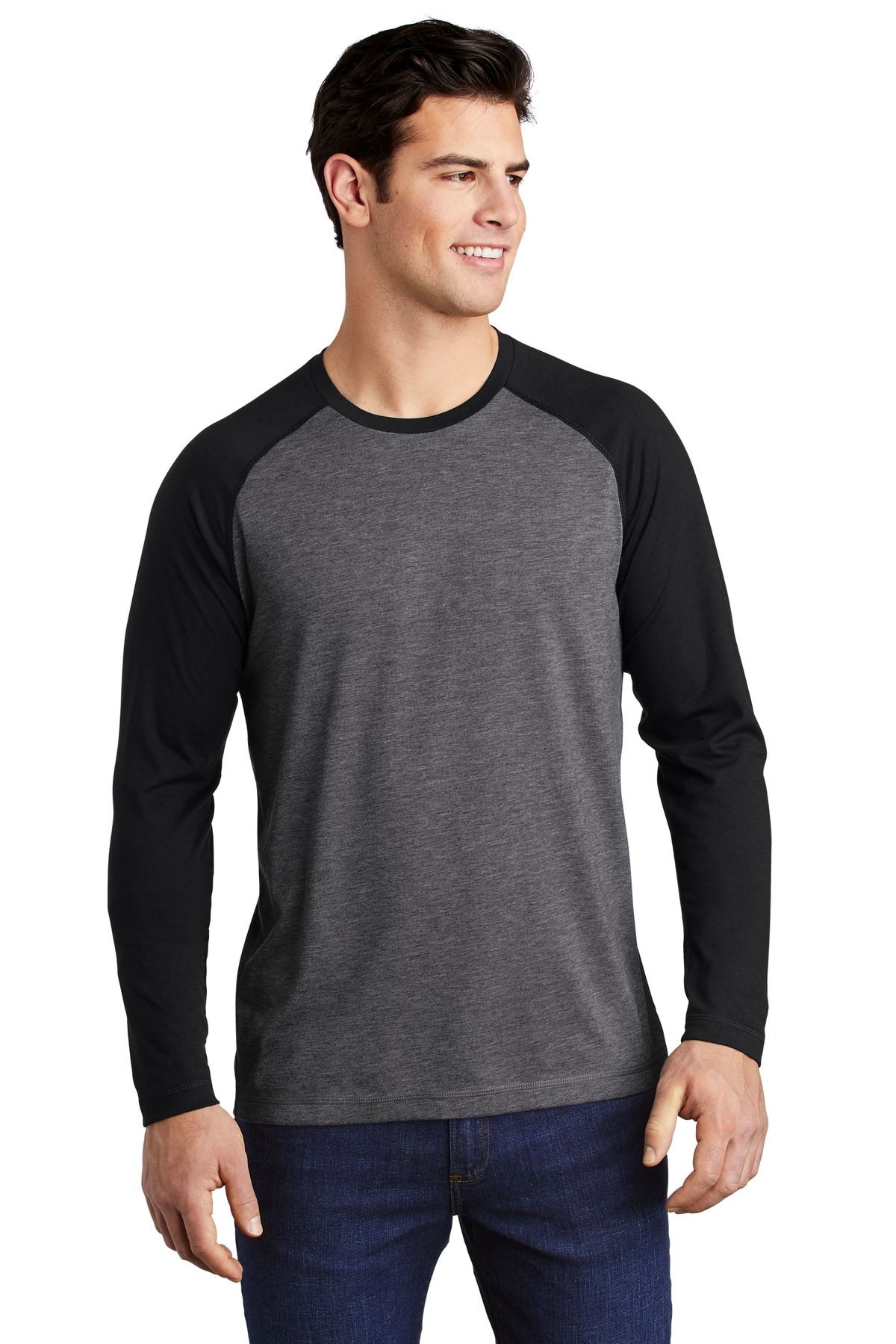 Sport-Tek® PosiCharge Long Sleeve Tri-Blend Wicking Raglan Tee 48