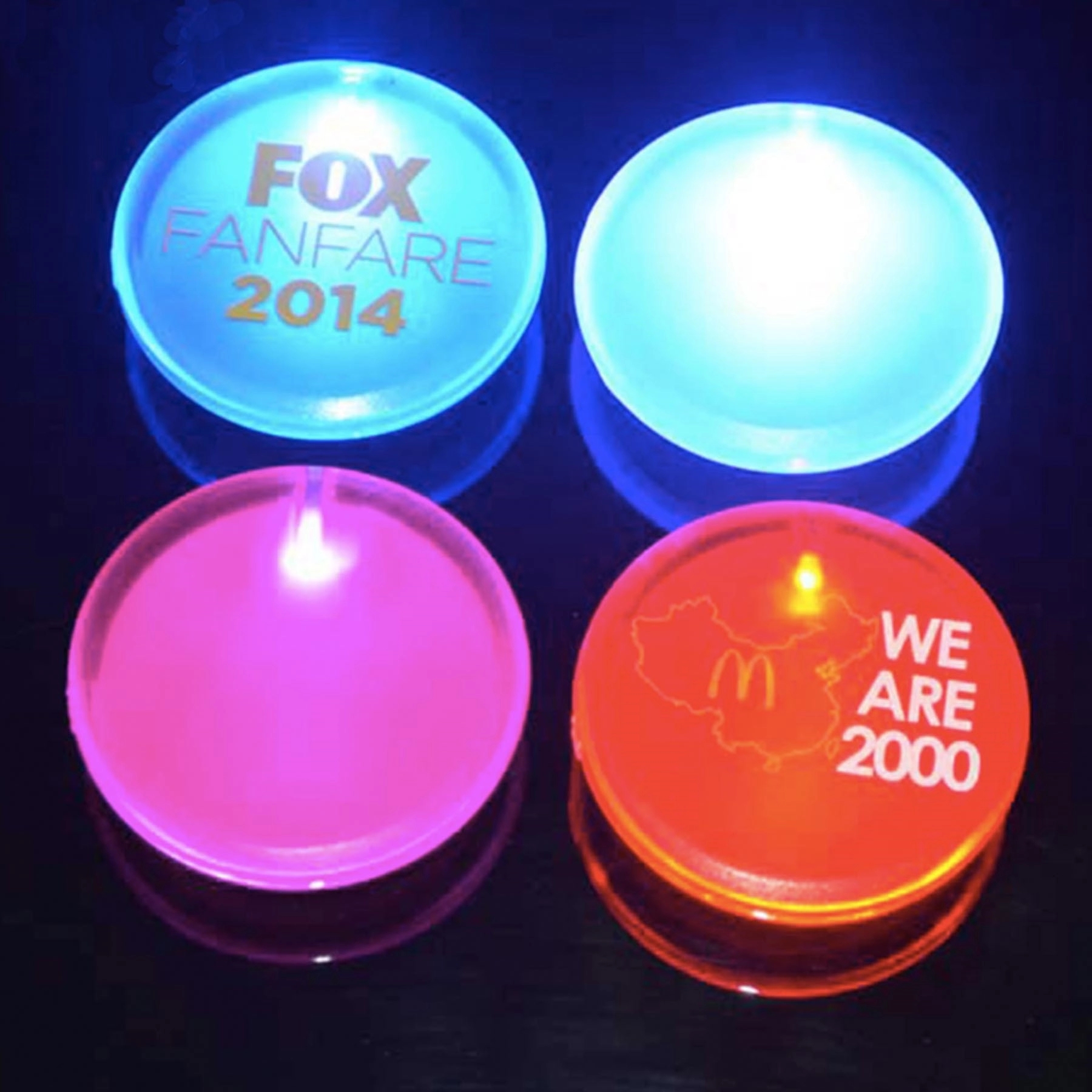 2" Light Up LED Button Pin Badge 3