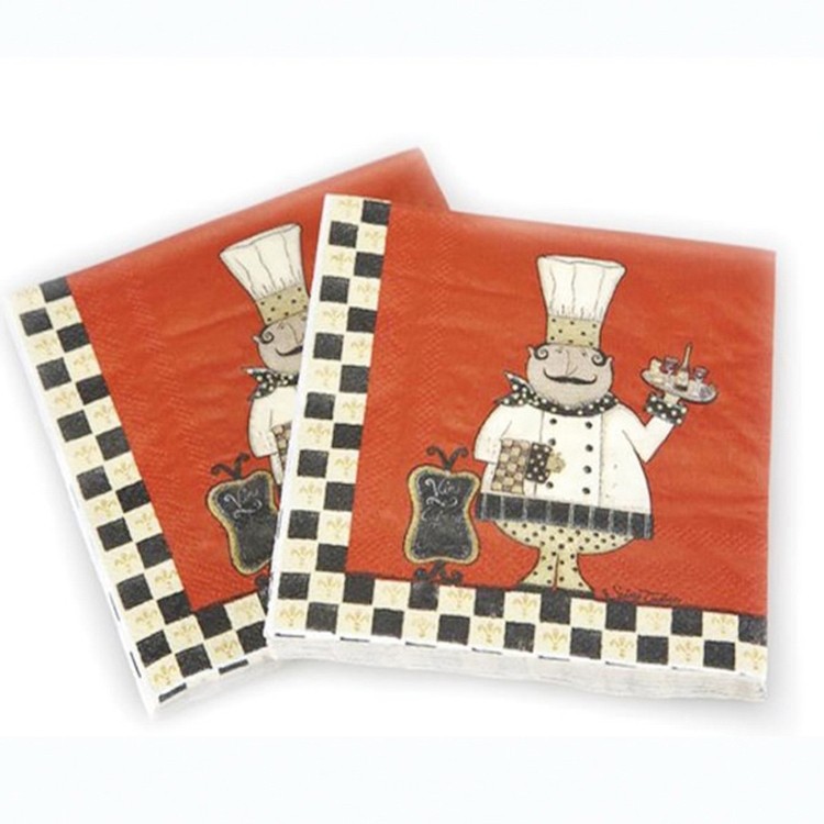 13" x 13" Imprinted Napkin, Facial Tissue 3 ply 2