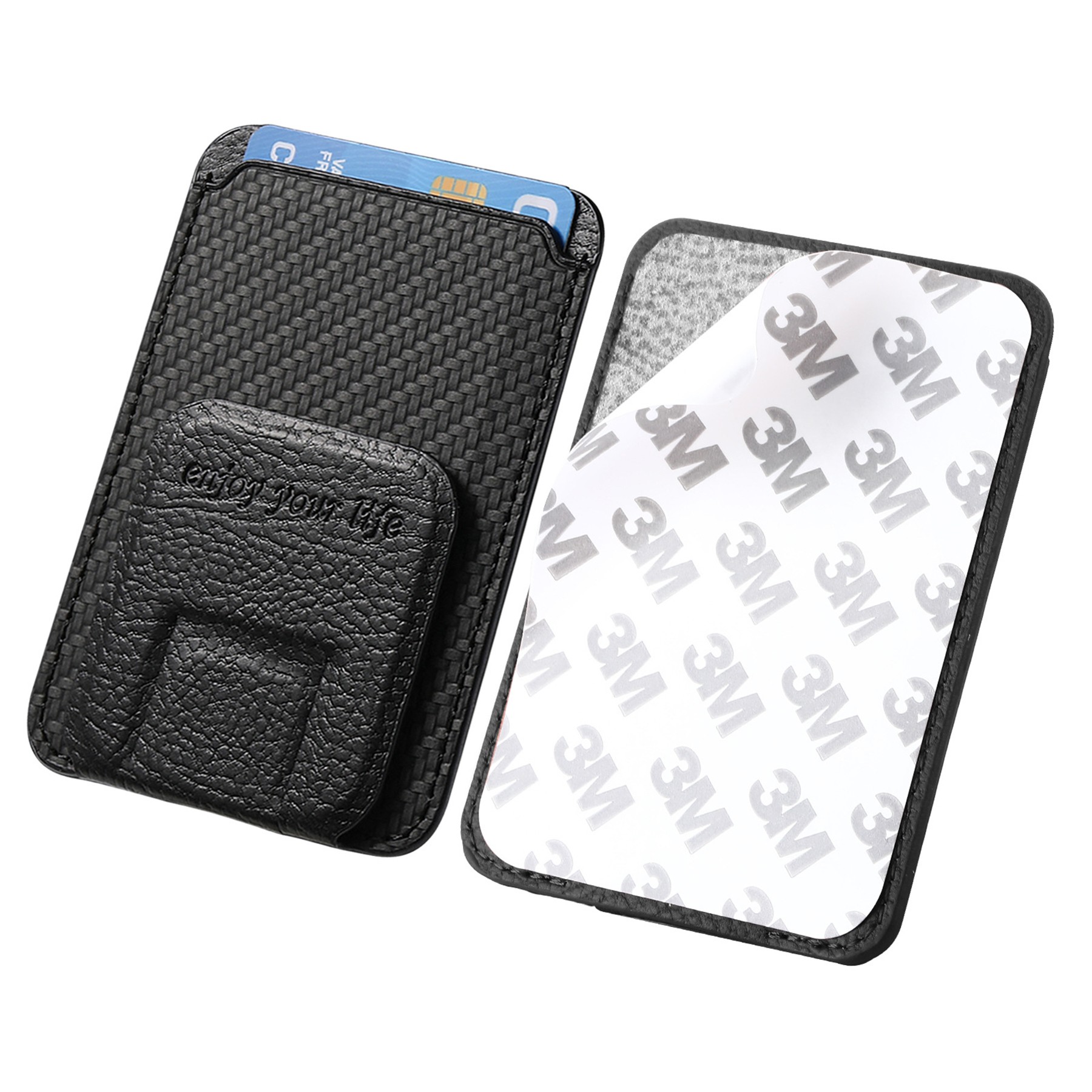 Multi-Functional Carbon Fiber Phone Holder Card Case 9