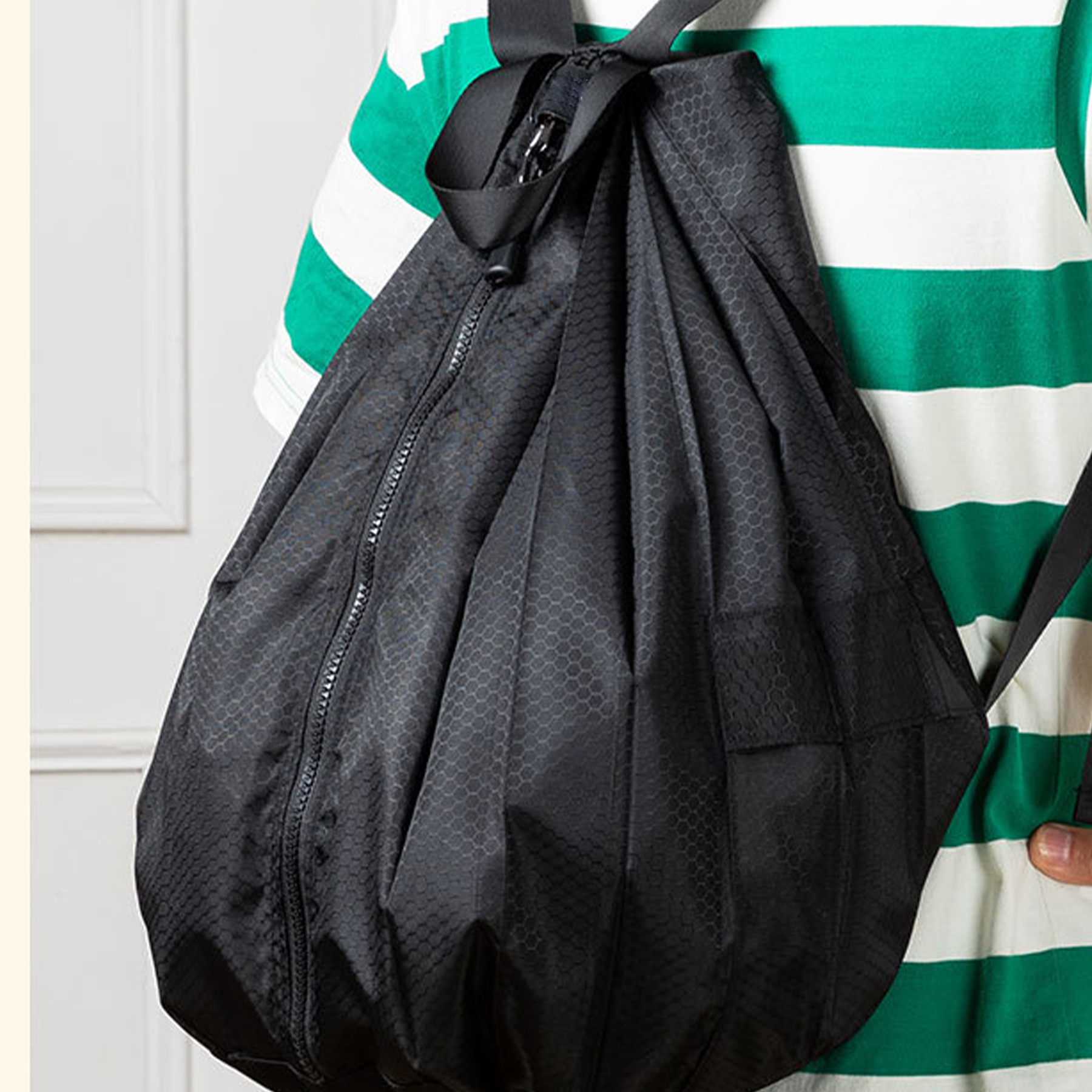Nylon Outdoor Portable Waterproof Double Shoulder Drawstring Bag 2