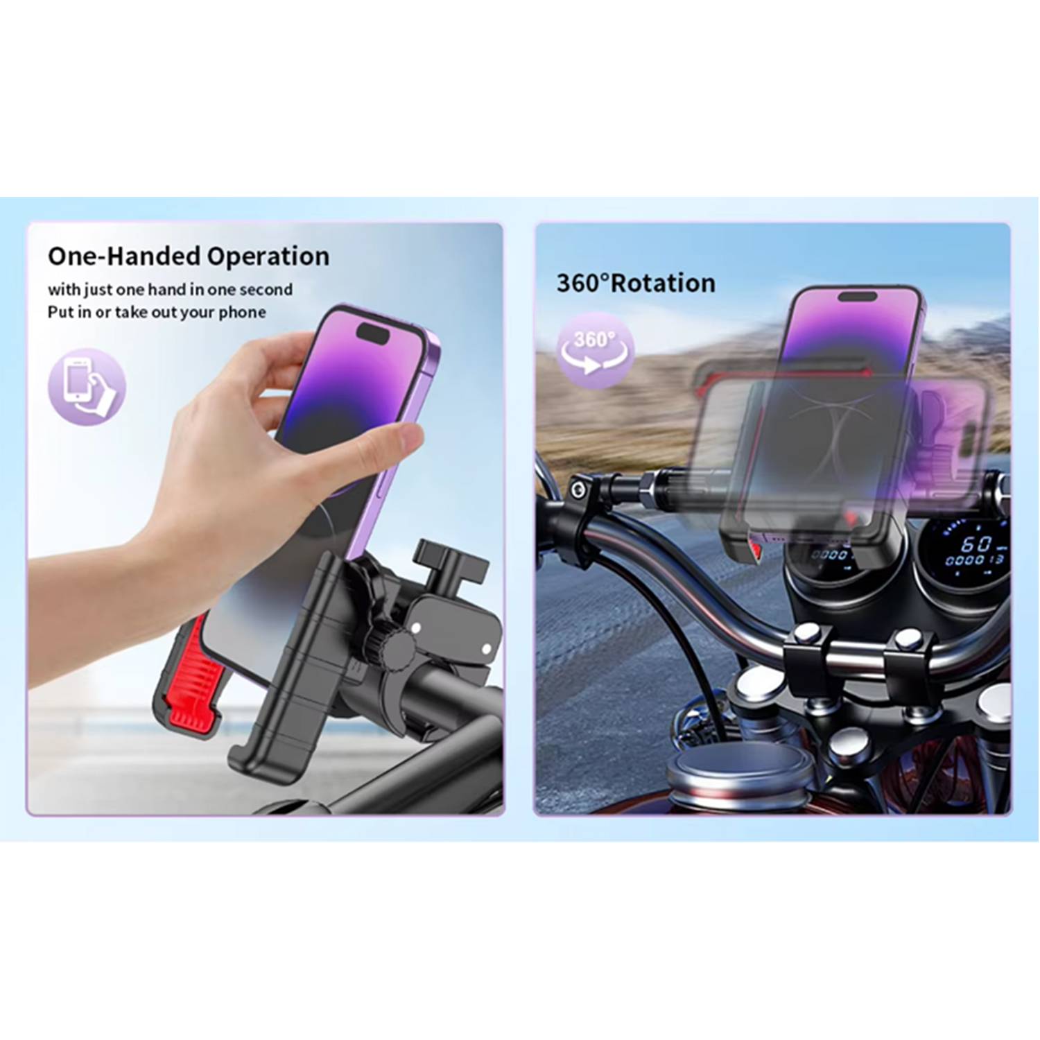 Universal Motorcycle Bicycle Mobile Phone Stand 7